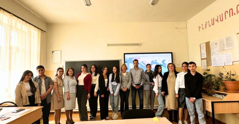 Visual Armenia Foundation Main Donor and The Executive Director Visit Sisian High School